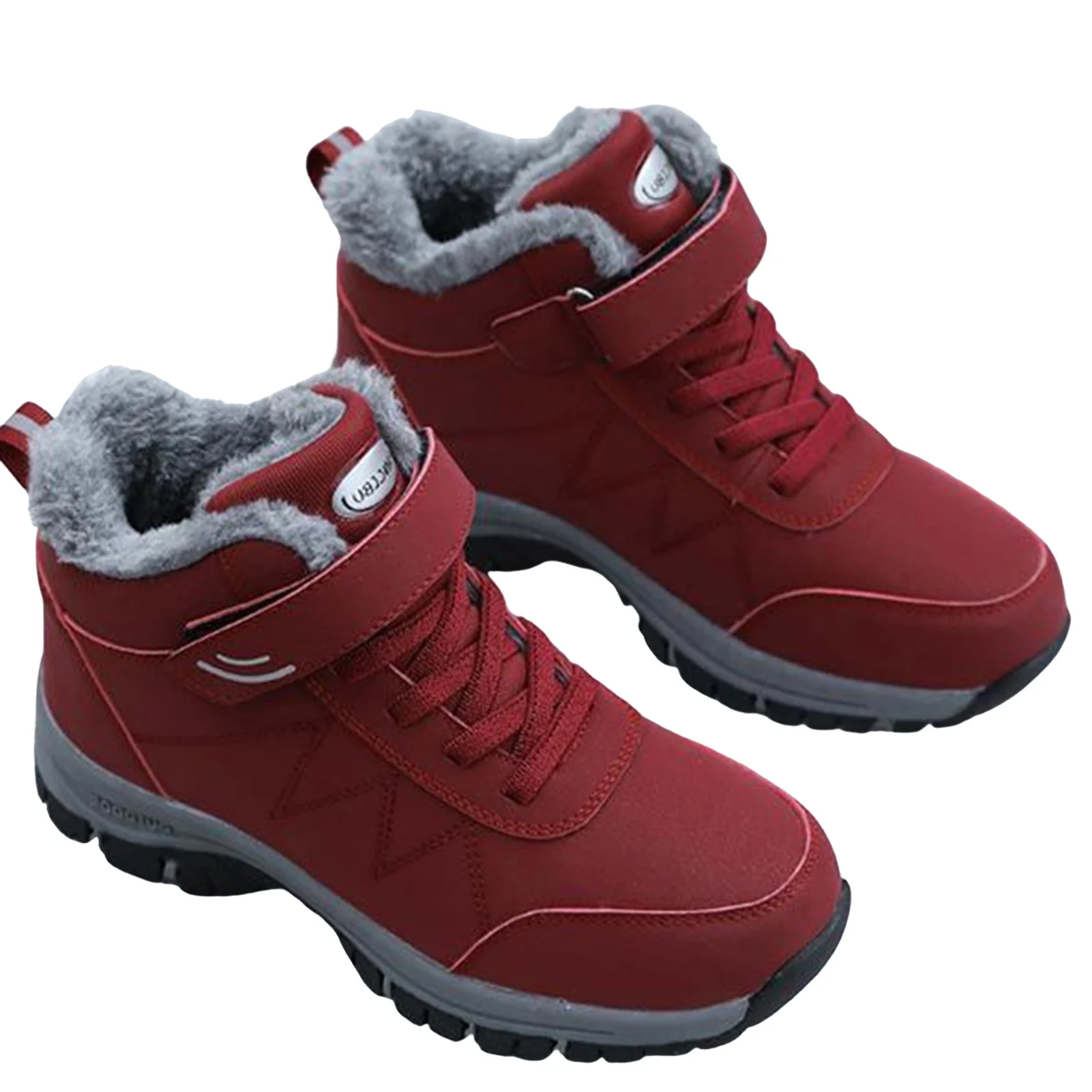 

Women's Plush Sneakers Boots Non-Slip Warm Lace Up Walking Winter Boots Gift for Friends and Family