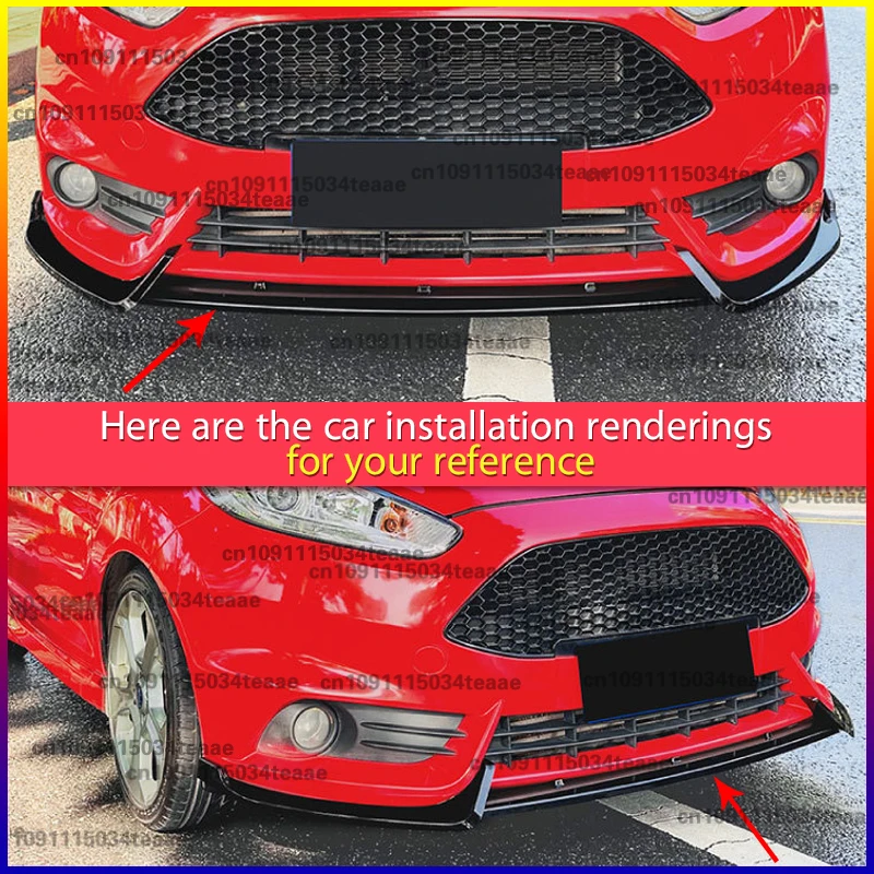 Передний бампер спойлер нижняя защита лезвий сплиттера для Ford Fiesta ST MK6 B-Max B232 2012 2013