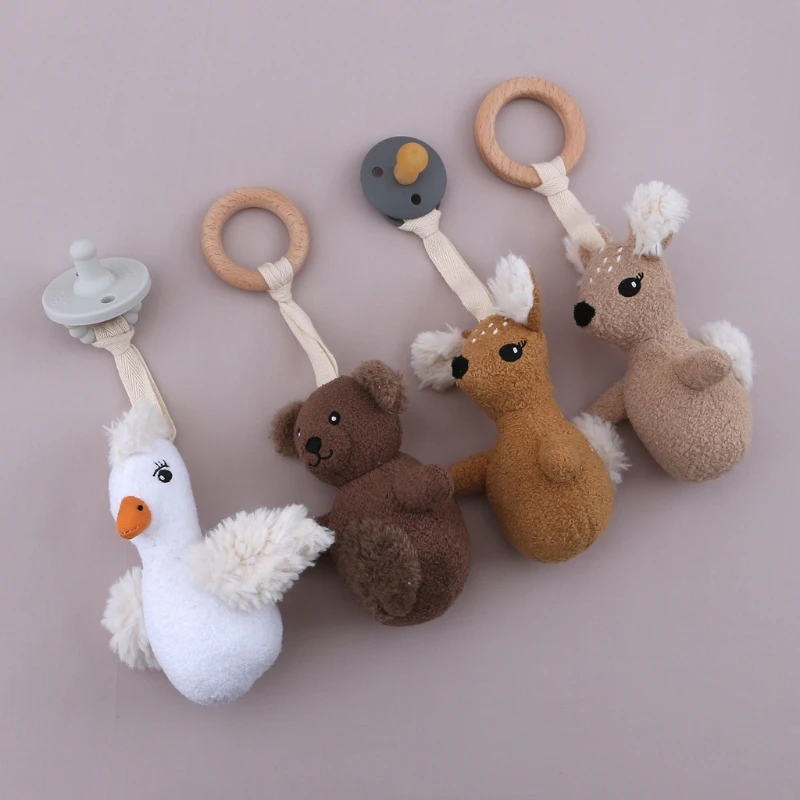 

Baby Pacifier Clip Chain Pendant Soft Cotton Plush Cartoon Animal Soother Holder Dummy Nipple Leash Strap