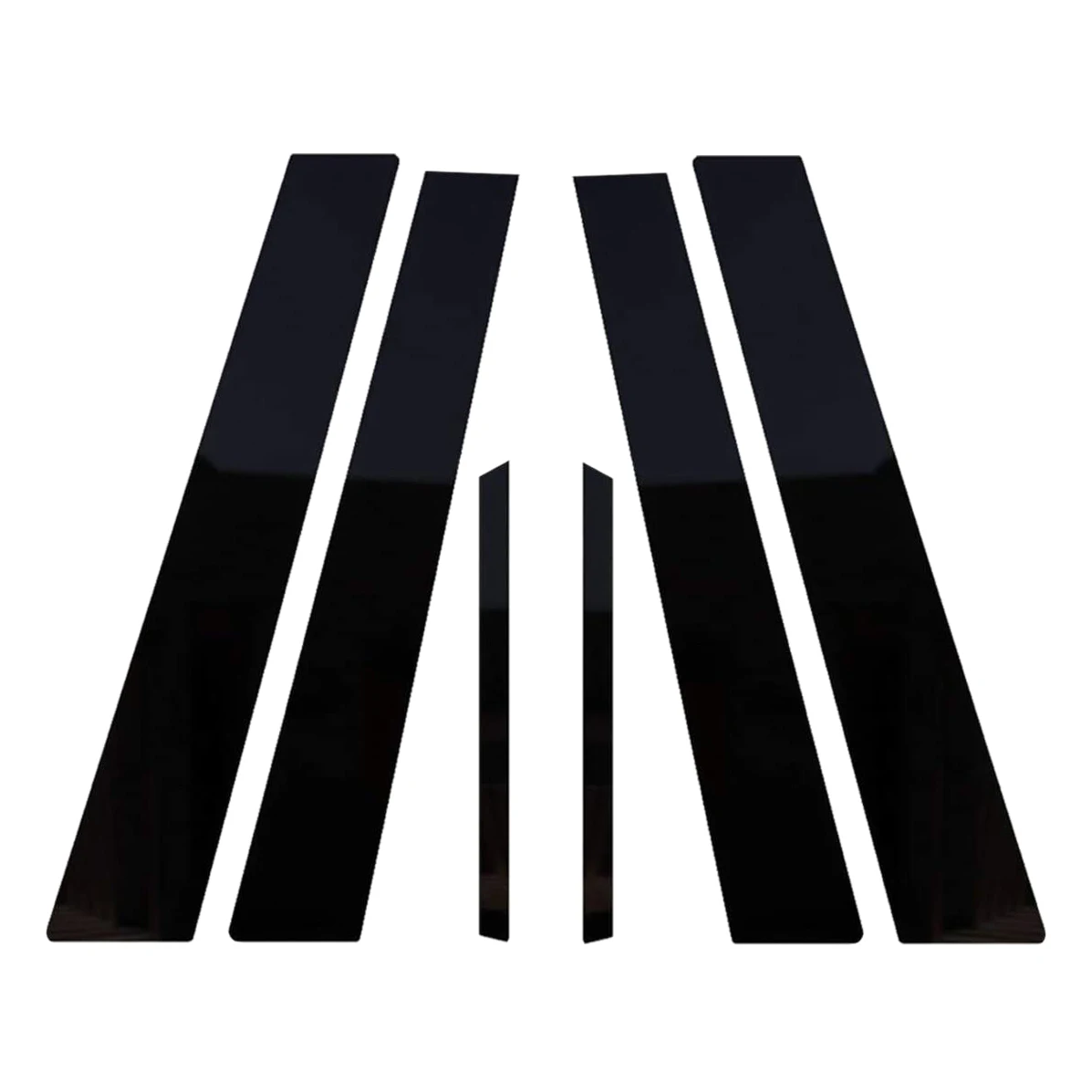 

6Pcs For- 3 Series F30 2013-2018 Pillar Post Cover Trim, Glossy Black Car Door Window Pillar Post Cover Molding
