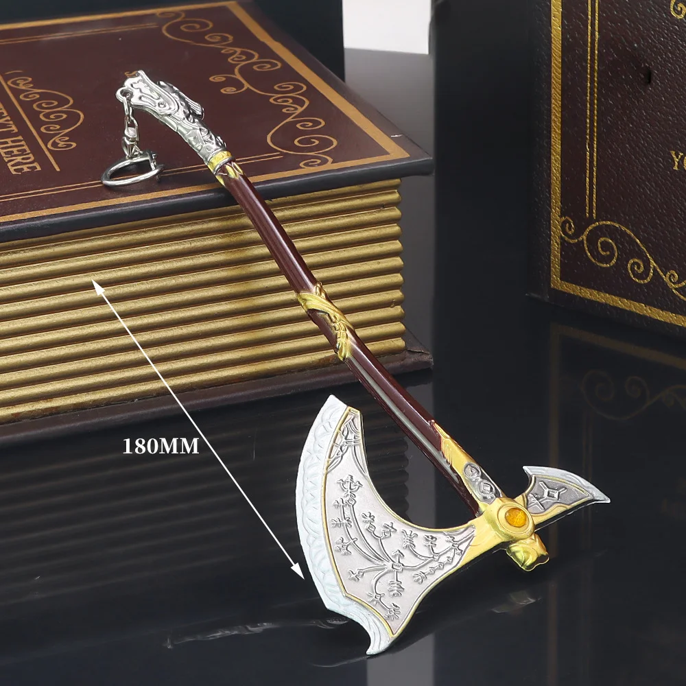 

Новый Бог войны, 18 см, левиафановый топор, брелок для ключей, металлическое оружие, катана, меч, игрушки для мальчиков, подарки