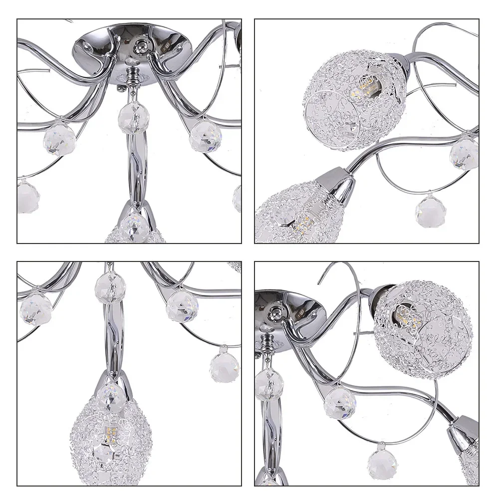 Роскошная подвесная люстра из искусственного кристалла для гостиной спальни
