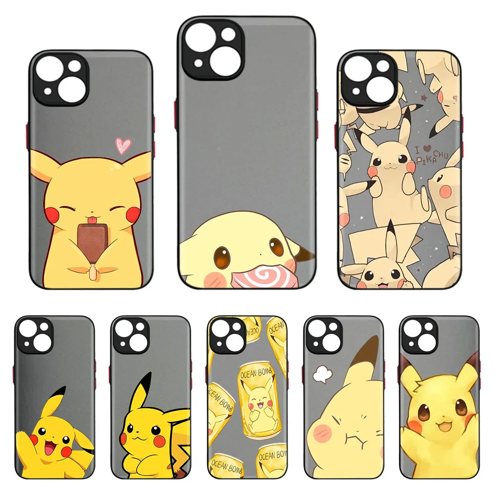 

Матовый чехол Pikachu для iPhone 6 6S 7 8 Plus 11 Pro X XS XR Max