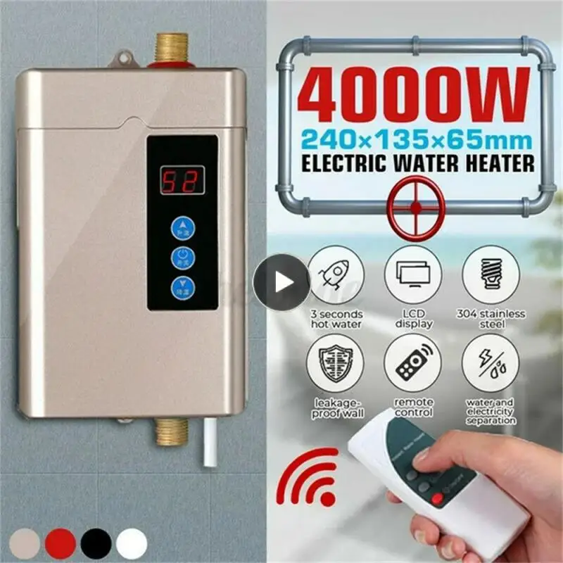 

3000w Ipx4 Waterproof Electric Water Heater Without Water Tank Electric Water Heater Bathroom Kitchen Remote Control 110v