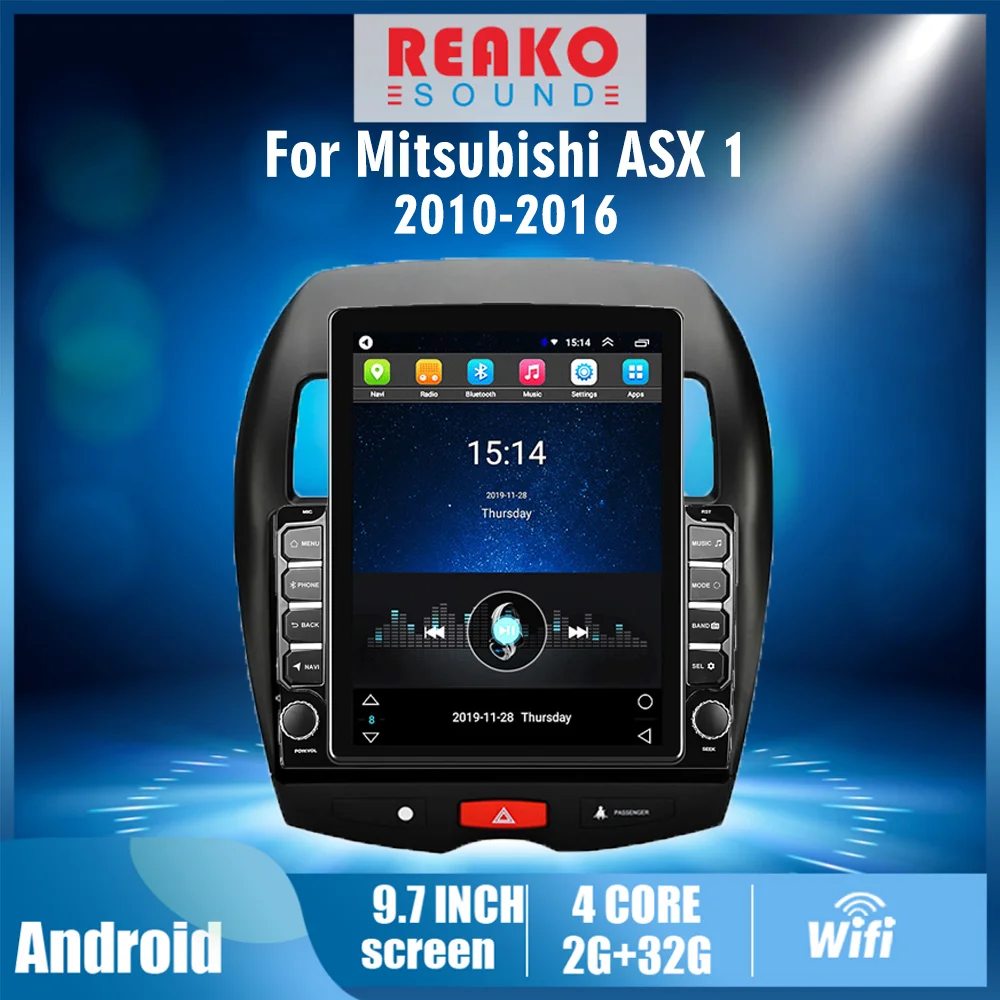 

4G Carplay Android Autoradio For Mitsubishi ASX 1 2010-2016 2 Din 9.7" Tesla Screen Car Multimedia Player GPS Navigator Stereo