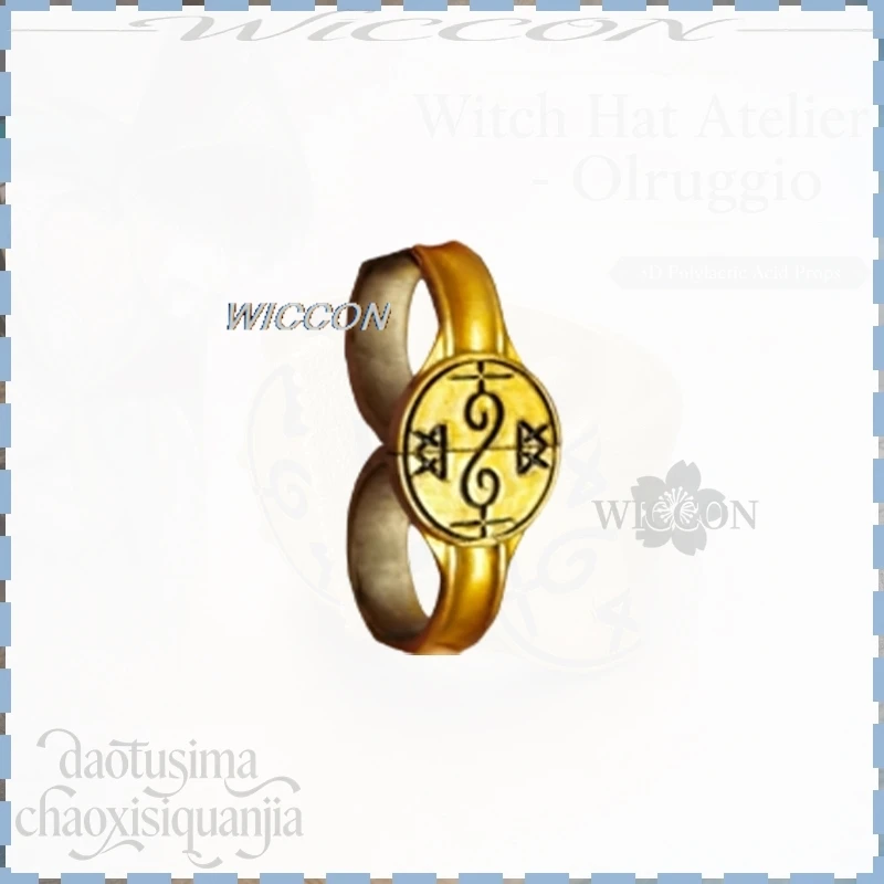 Фото Аниме-шляпа ведьмы, кольцо Olruggio Link Ring 3D из полимолочной кислоты, реквизит и аксессуары для косплея, подарки на Хэллоуин, Рождество, день рождения №3