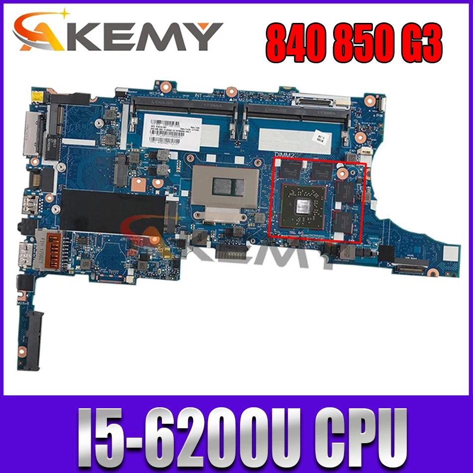

Материнская плата SR2EY DDR4 для ноутбука HP Elitebook 840 850 G3 I5-6200U материнская плата для ноутбука 839233-601 839233-501 6050A2822301-MB-A01