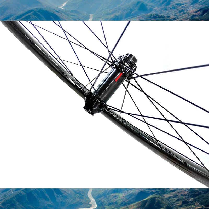 Фото Комплект колес 650B/27.5er MTB XC 30 х30 мм, карбоновый обод 24H 30 Wide 30 Deep Novatec №3