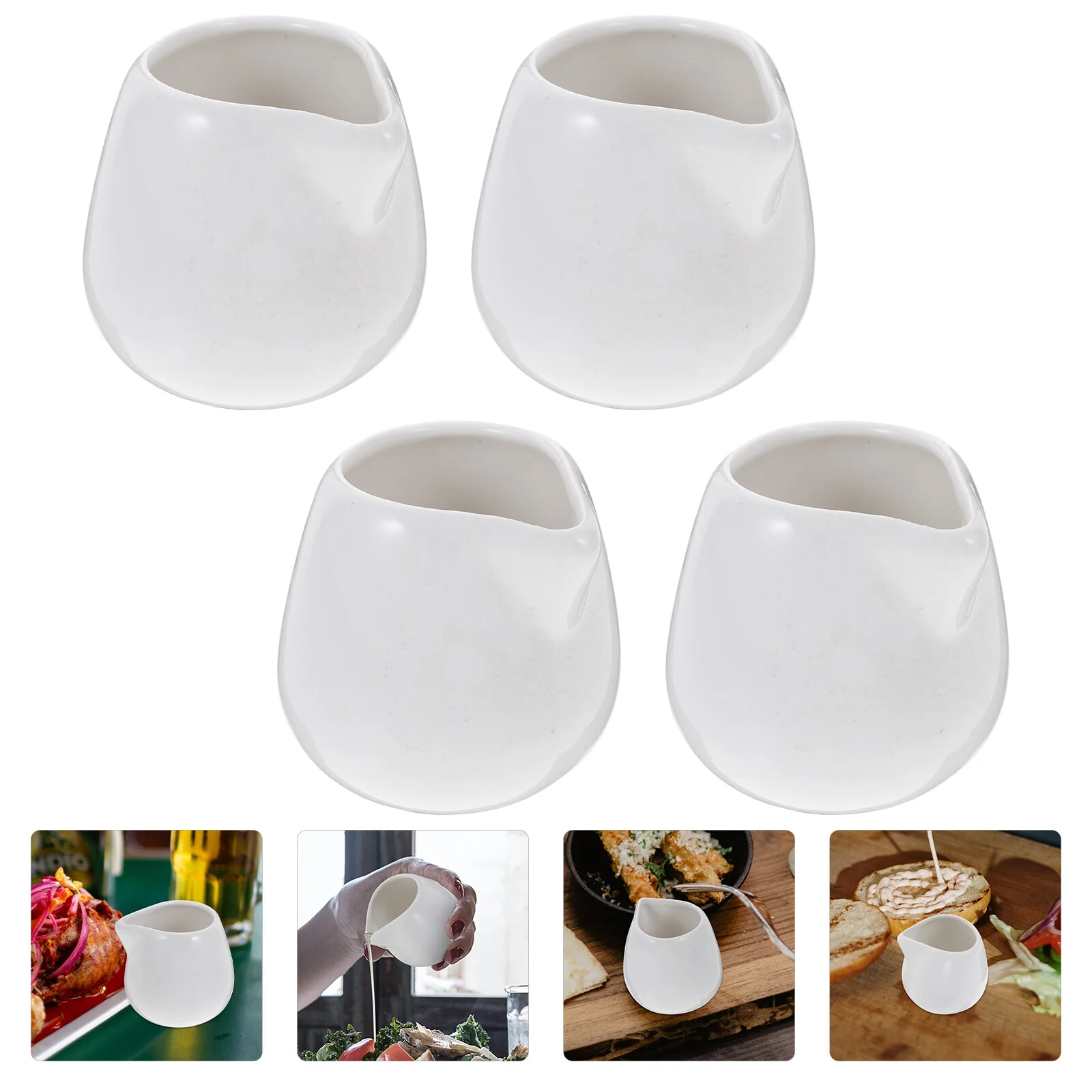 

Container Creamer Pitcher Single Serve Small Milk Ceramic Honey Breast Restaurant