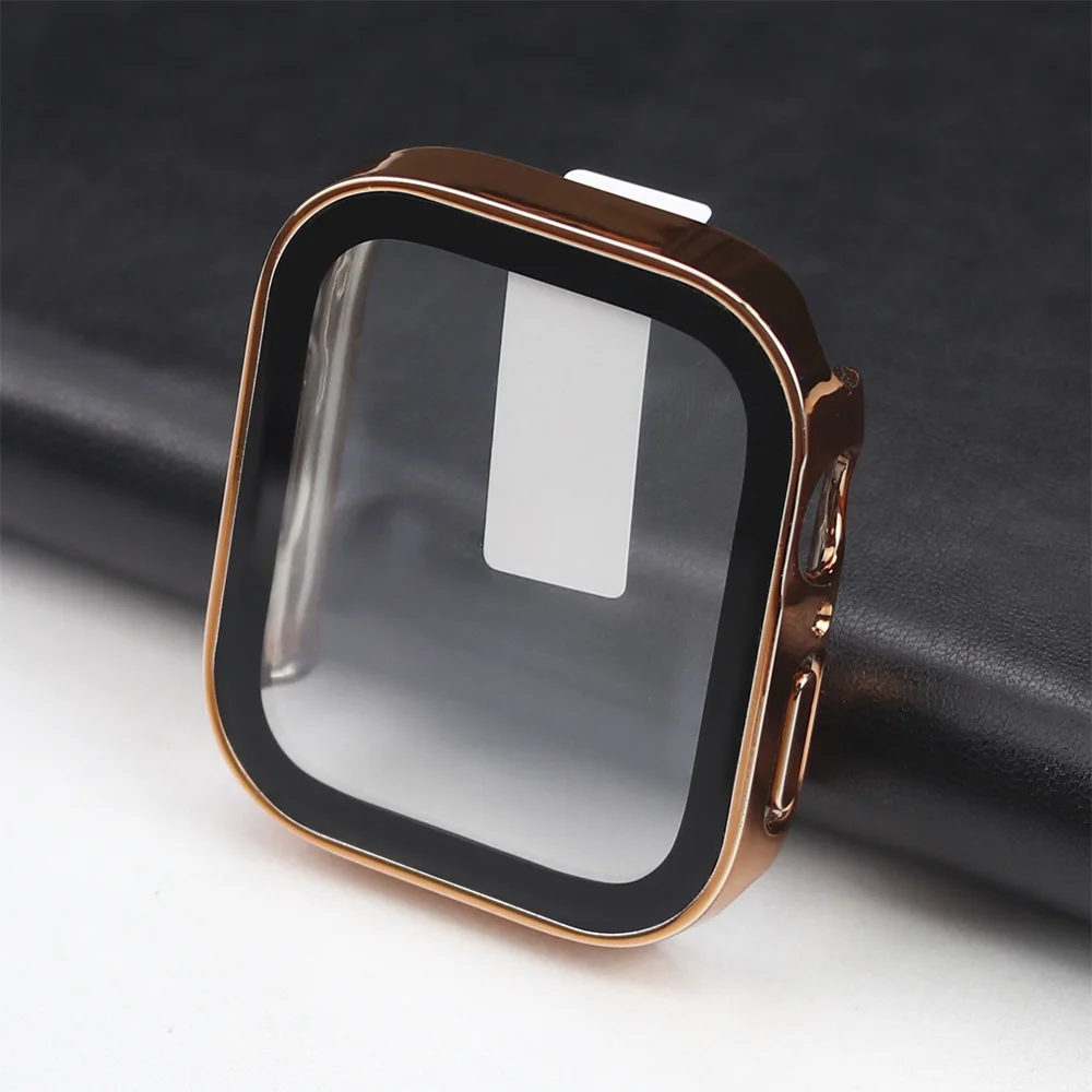 Waterproof Watch Case Tempered Glass For Apple Watch Ultra 49mm Cover 40mm 44mm 41mm 45mm protector film IWatch Serie 7 6 SE 5 4