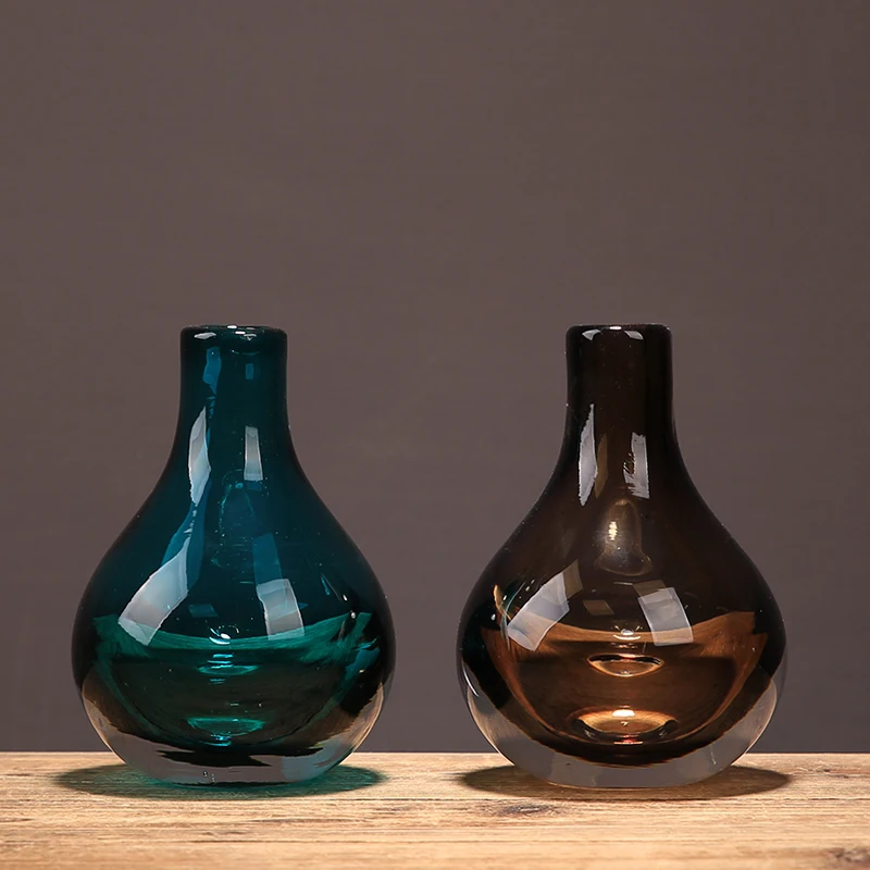 Скандинавский цвет прозрачная быстрая ваза обеденный стол офисная настольная