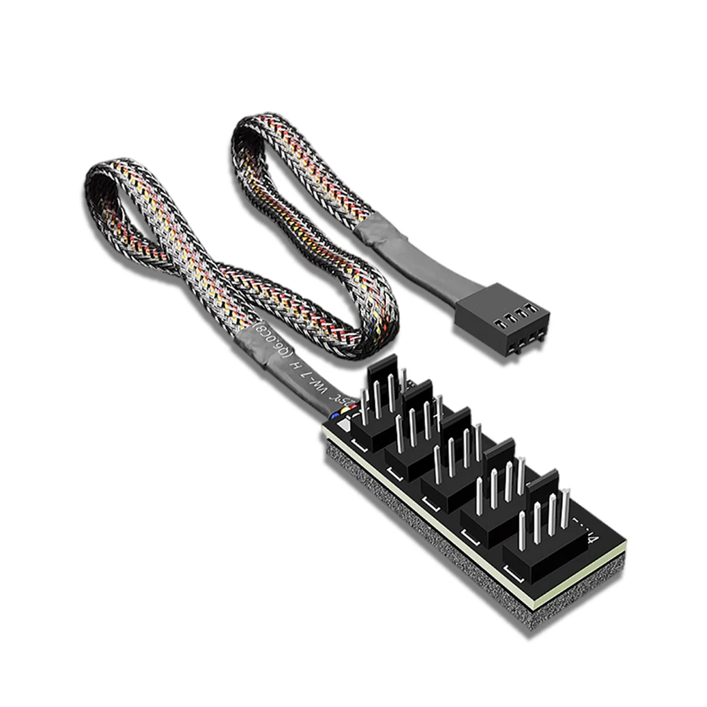 

Cooling Fan Splitter 5 Way Adapter 4pin Cooler Extender Expansion Hub Fan Controller Computer Accessory