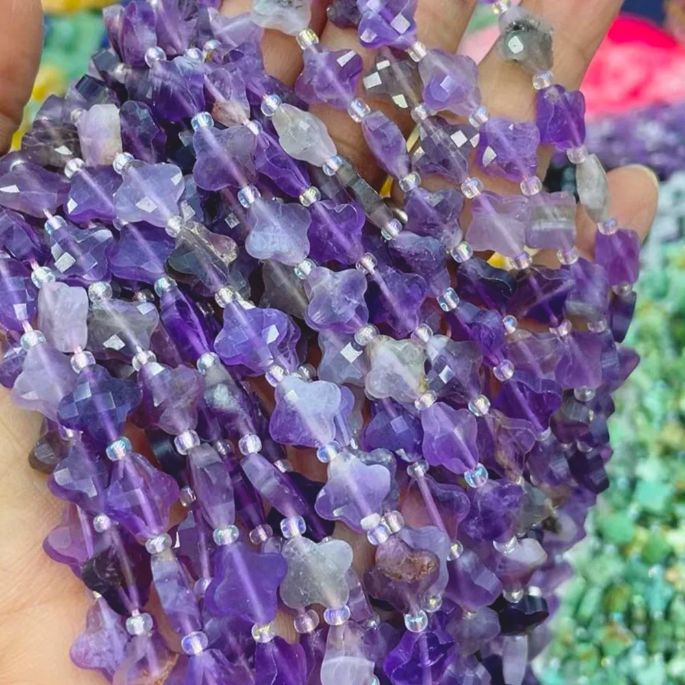 Бусины Из Натурального аметиста тигрового глаза розового кварца 15 дюймов