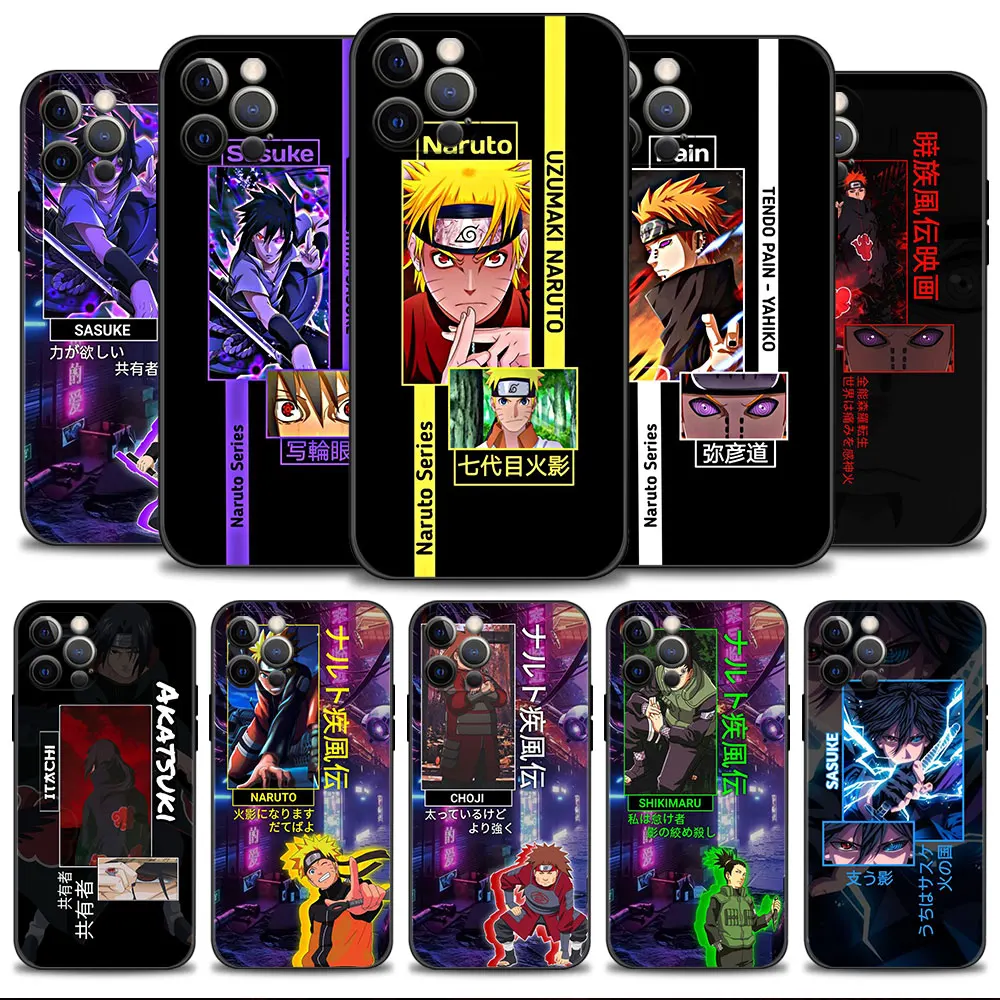 

Phone Case For iPhone 13 12 11 Pro Max 13 12 Mini XS Max XR X 7 8 Plus 6 6S 5S SE Cover Shell Naruto Uzumaki Uchiha Itachi Pain