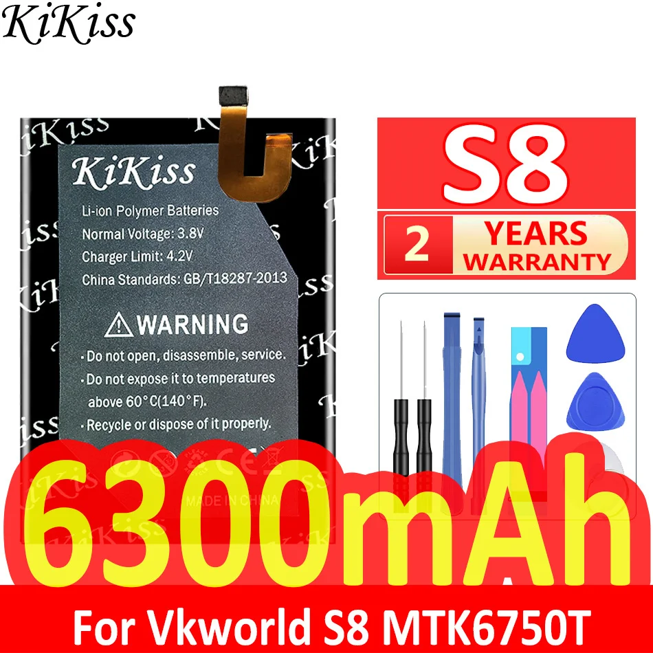 Фото Мощный аккумулятор 6300 мАч KiKiss S8 для Vkworld MTK6750T | Мобильные телефоны и аксессуары