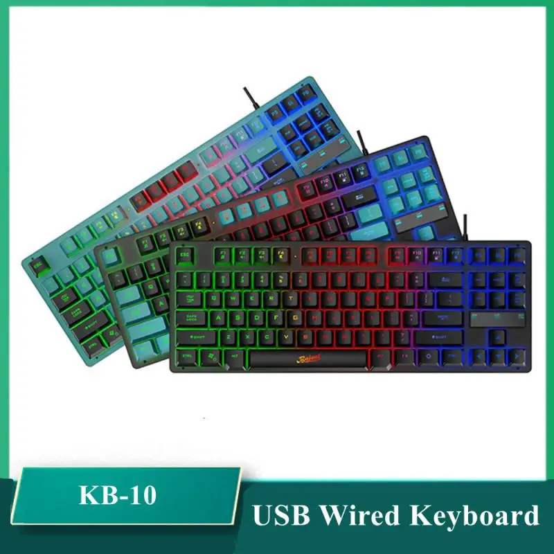 

Проводная Механическая клавиатура с RGB-подсветкой, 87 клавиш