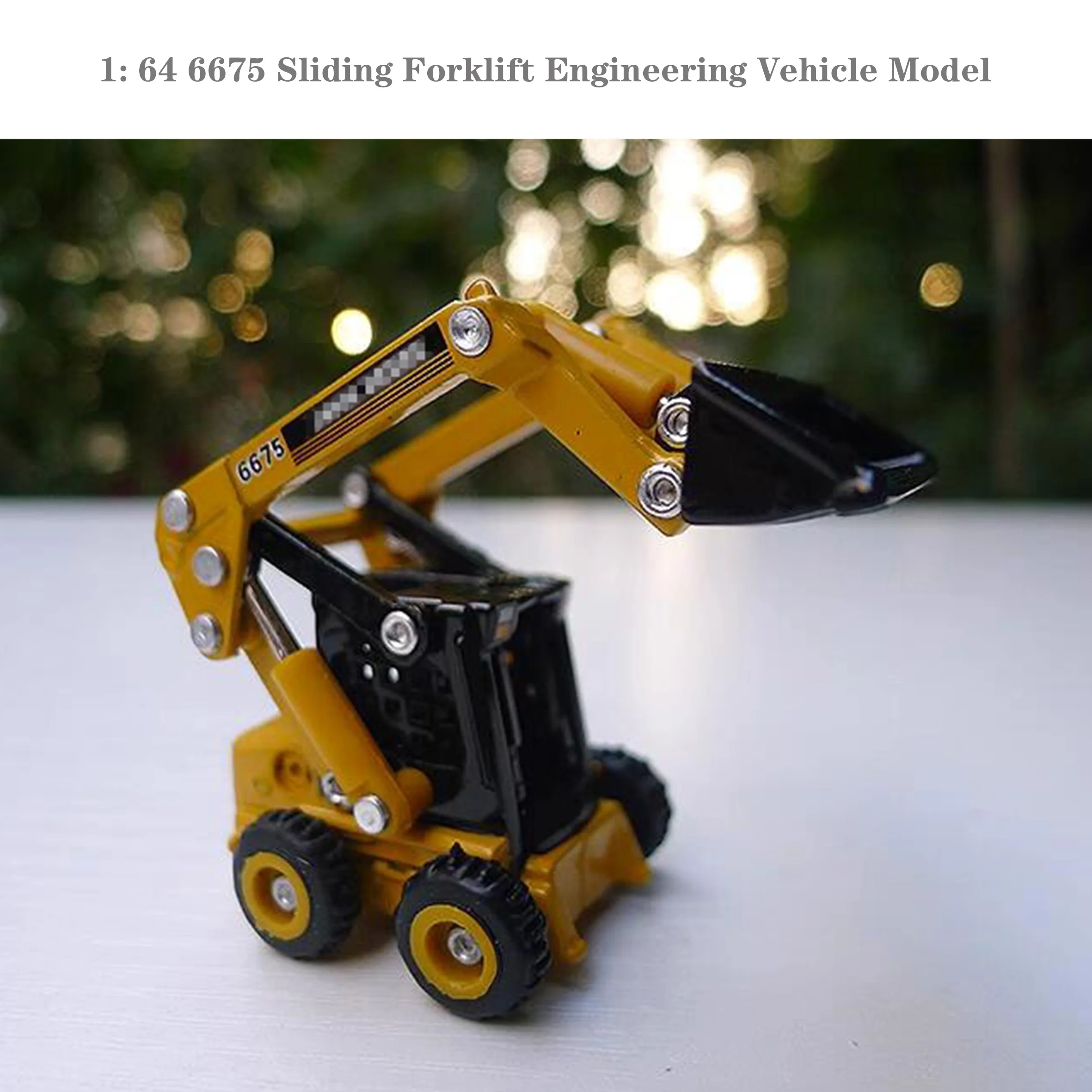 

1: 64 6675 Sliding Forklift Engineering Vehicle Model Alloy finished product collection model