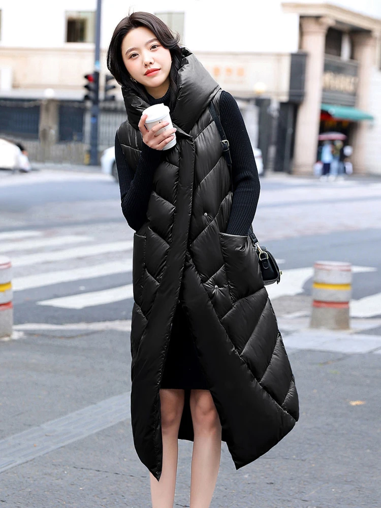 Купить Жилет Женский Длинный С Капюшоном