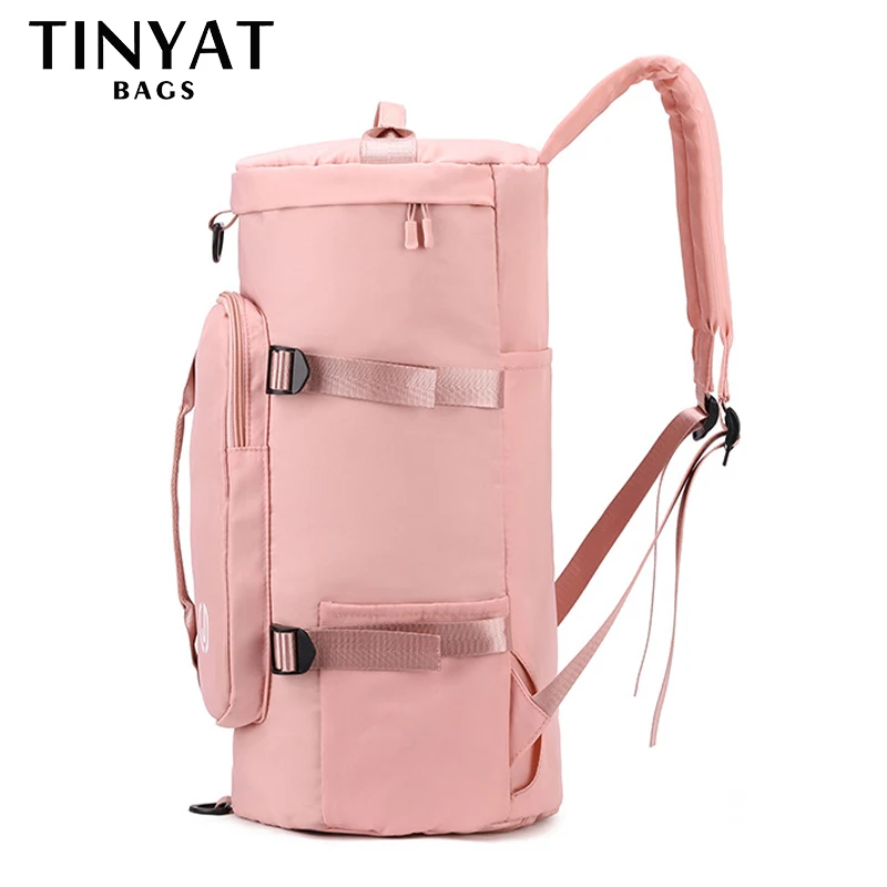 TINYAT Large Capacity Women's Travel Bag Casual Weekend Travel Backpack Ladies Sports Yoga Luggage Bags Multifunction Crossbody
