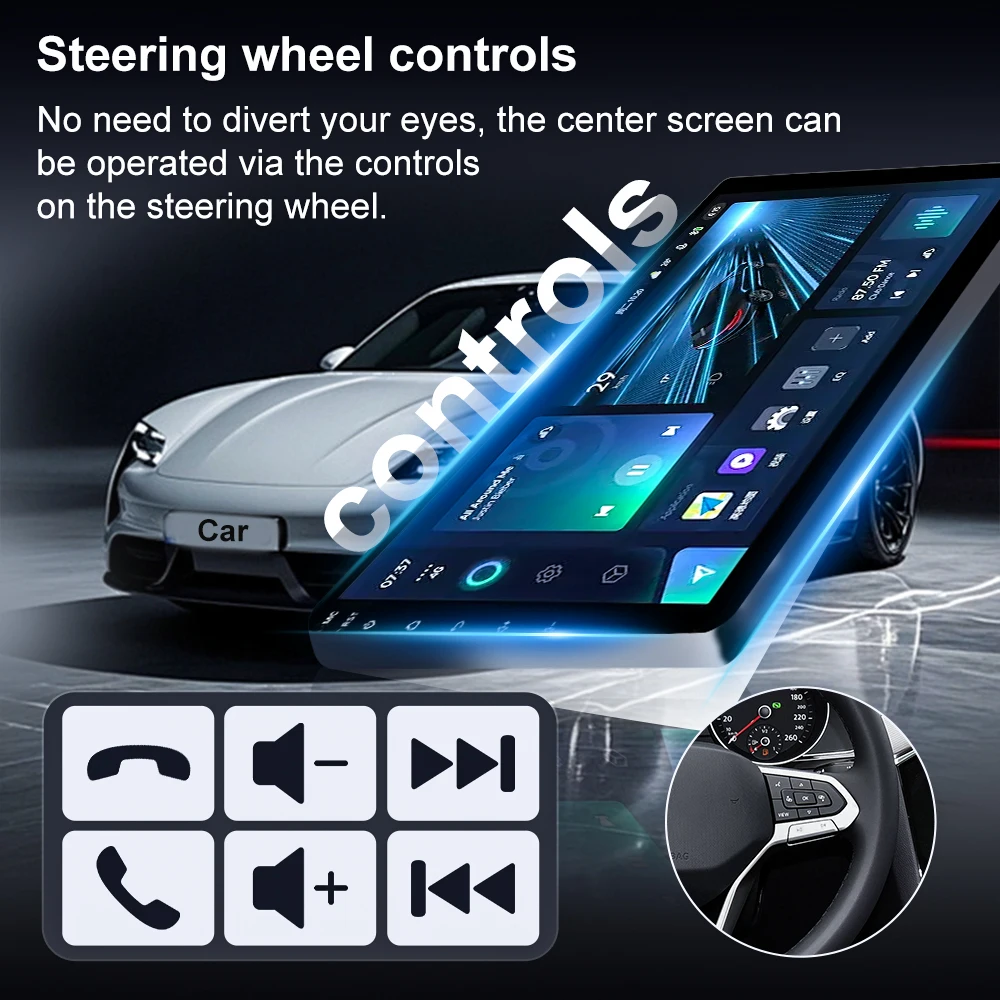 Фото Android Carplay Auto для Toyota RAV4 Rav 4 2005-2009 2010 2011 2012 2013 Автомобильный радиоприемник Мультимедийный GPS-плеер Стерео WIFI 4G BT DSP №3