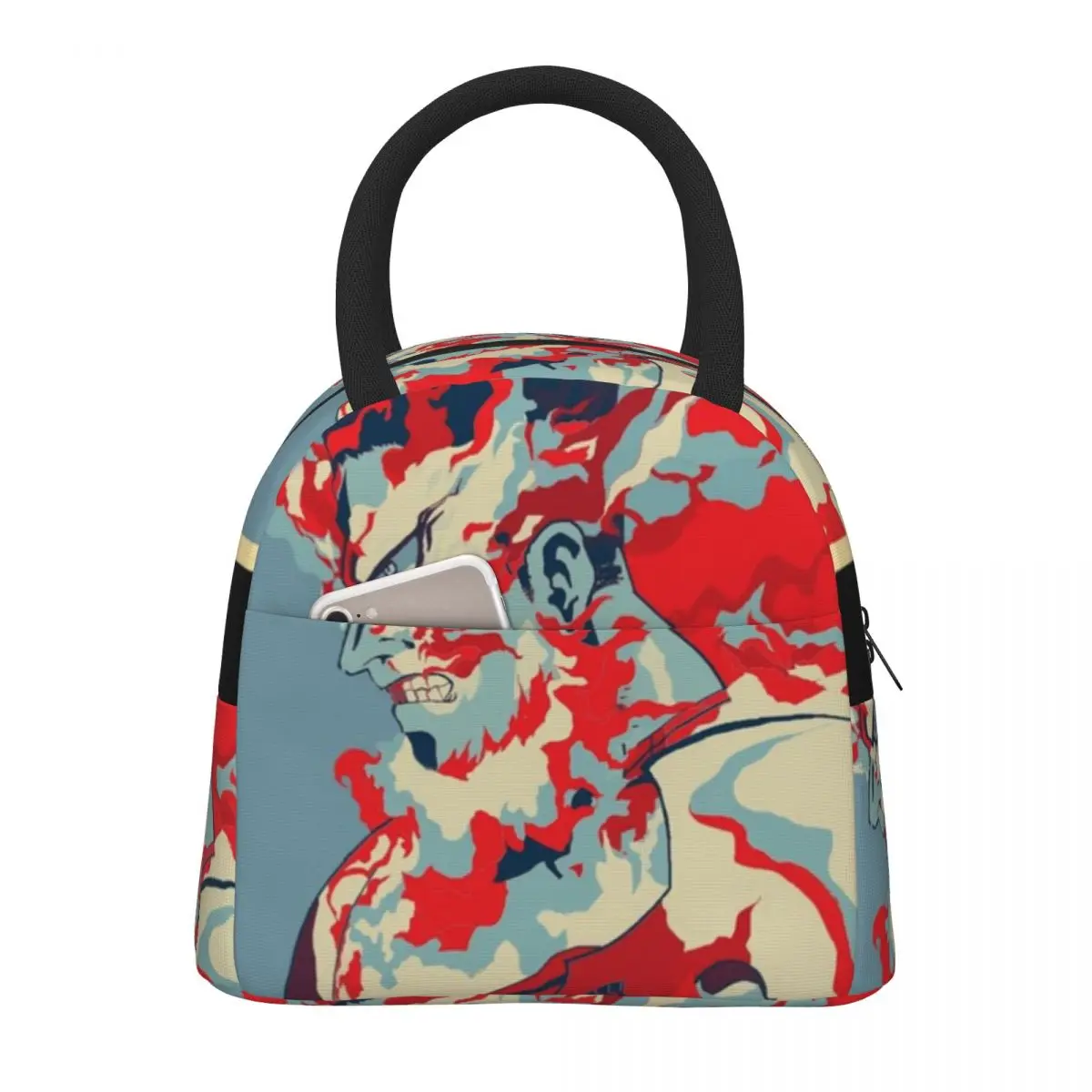 

Enji Todoroki Endeavor Poster Lunch Bag My Hero Academia Funny Lunch Box Office Tote Food Bags For Men Oxford Print Cooler Bag