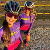 kafitt womens purple long sleeve triathlon skinsuit cycling jersey sets 2022 bicycle clothing macaquinho ciclismo feminino