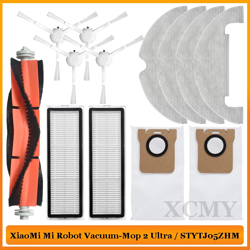 

Запчасти для робота-пылесоса Xiaomi Mi 2 Ultra/STYTJ05ZHM, основная/боковая щетка, фильтр НЕРА, тряпичная швабра, контейнер для воды и пыли