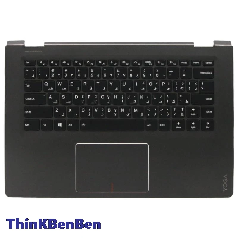 ARA Арабская черная клавиатура верхний корпус Подставка для рук чехол Lenovo Ideapad Yoga
