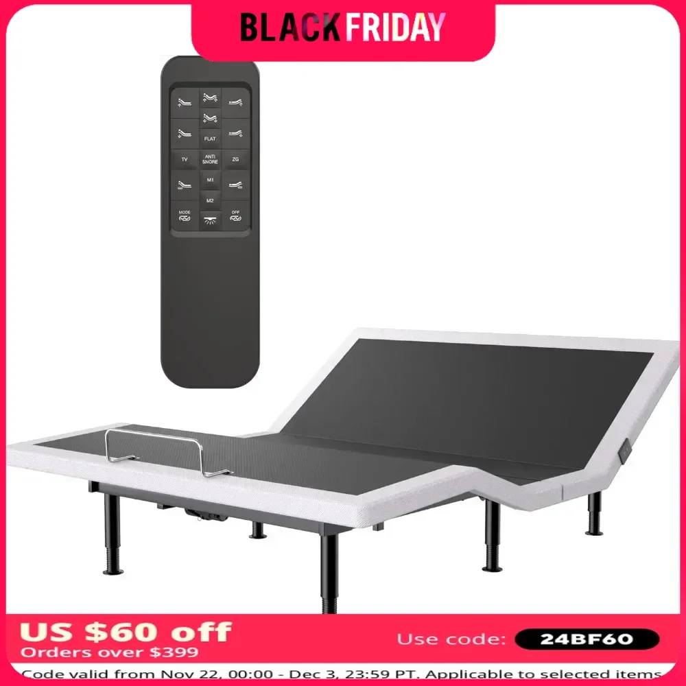 Регулируемый каркас кровати Queen простая сборка базовый с нулевой гравитацией и