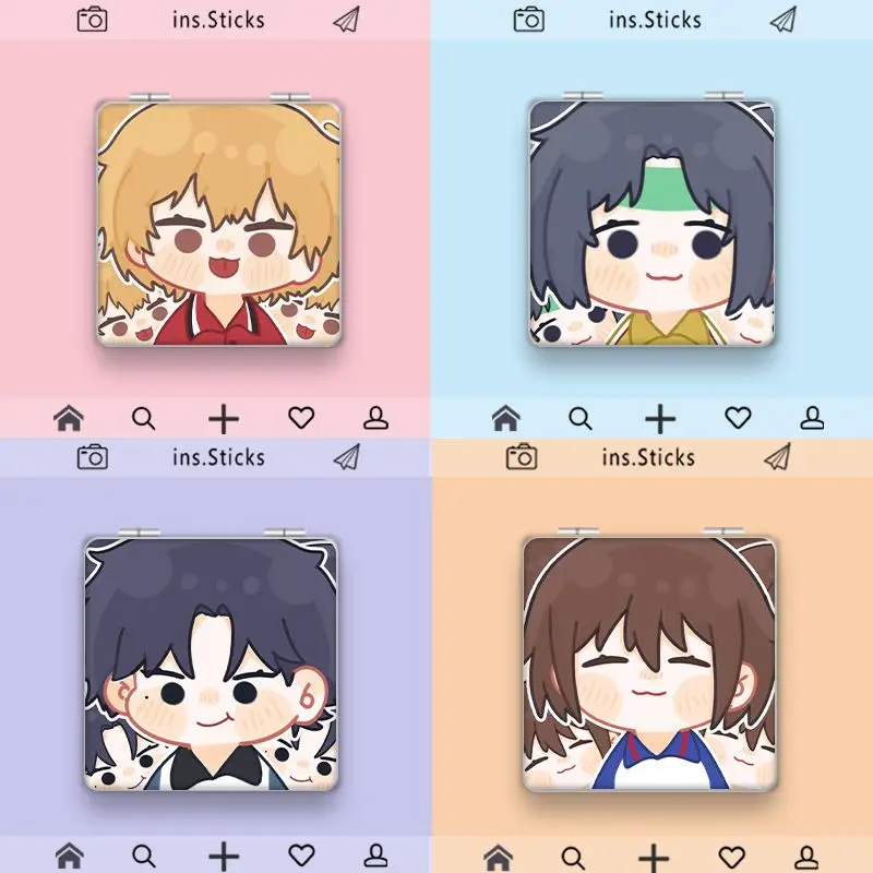 Зеркало для макияжа Принц тенниса, складное косметическое зеркало с риомой Echizen Tezuka Kunimitsu Fuji Syusuke, подарки для девушек, аниме