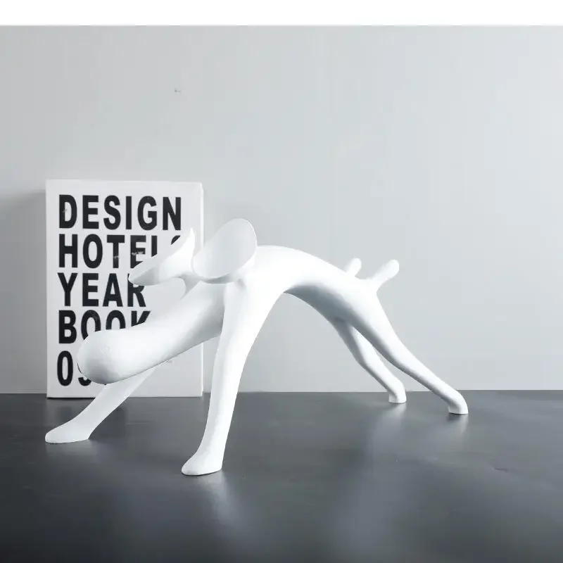 Статуя собаки Минималистичная в résine