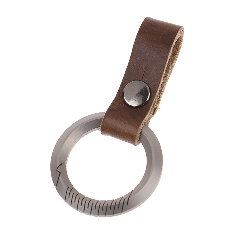 Титановый сплав кожаный поясной ремень с пряжкой брелок для автомобиля кулон EDC