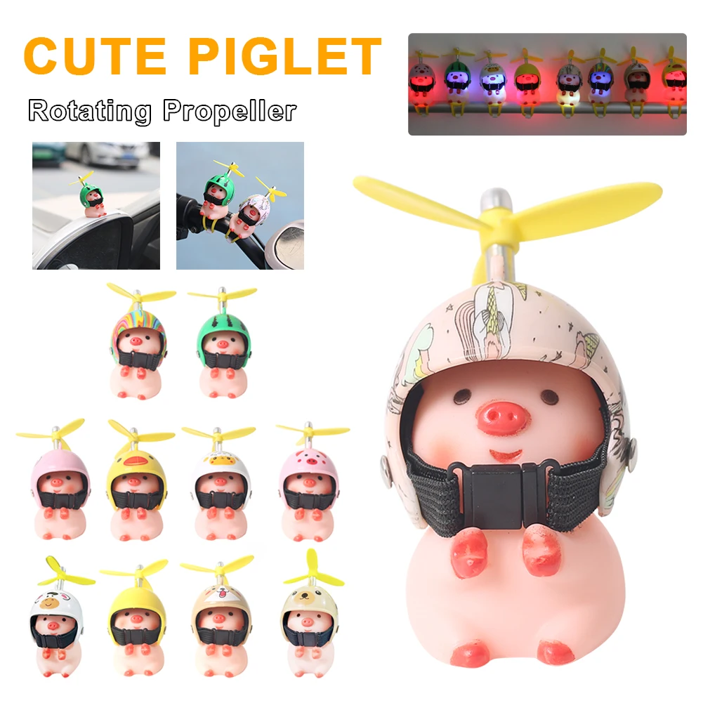 

2023 Car Duck with Helmet Broken Wind Small Yellow Duck Road Bike Motor Helmet Riding Cycling Car Styling Decoration With Light