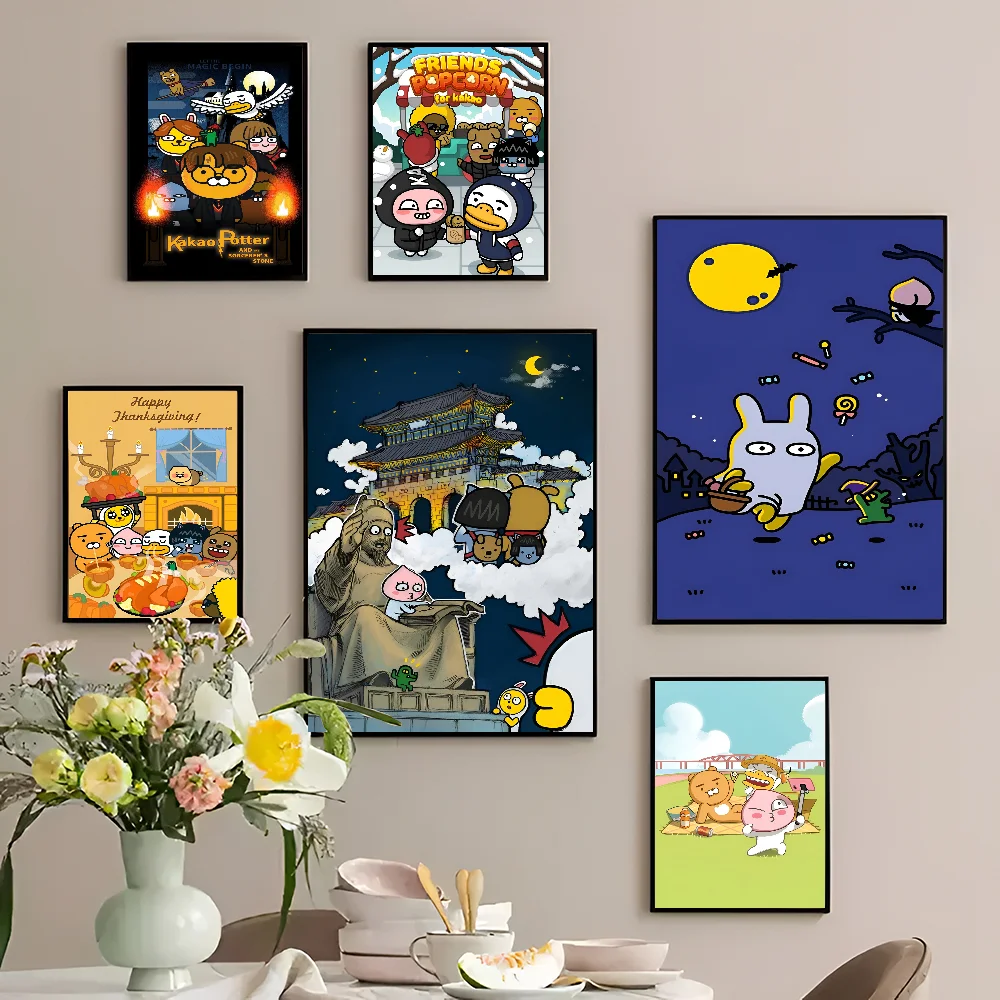 Мультфильм K-Kakao F-Friends белая бумага постер HD качественный настенная живопись