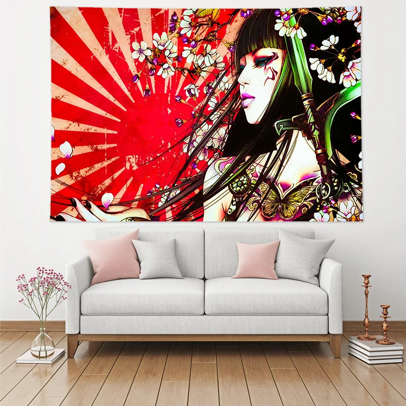 

Аниме Гобелен Мандала эстетический искусство гобелен подвесная настенная ткань ковер спальня ТВ фон гобелены домашний декор одеяло коврик...