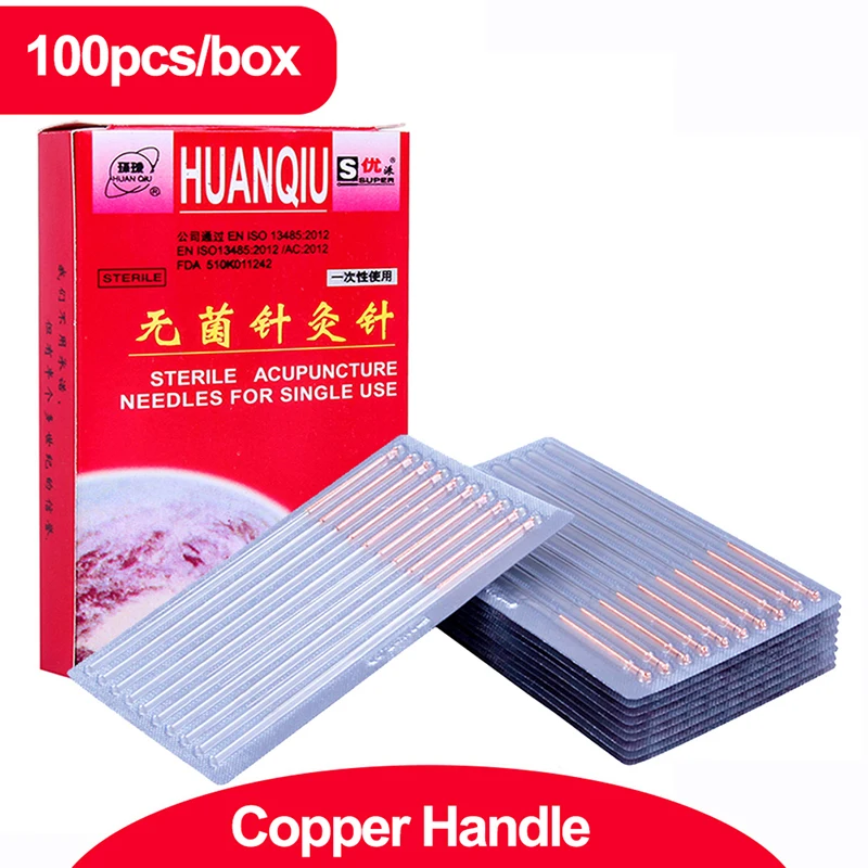 

100pcs Chinese Traditional HuanQiu Disposable Sterile Acupuncture Needles ZhenJiu Needle For Single Use Rigorously Sterilization