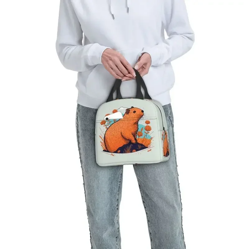 Милый гигантский Ланч-бокс капибара на заказ Женский термоохладитель