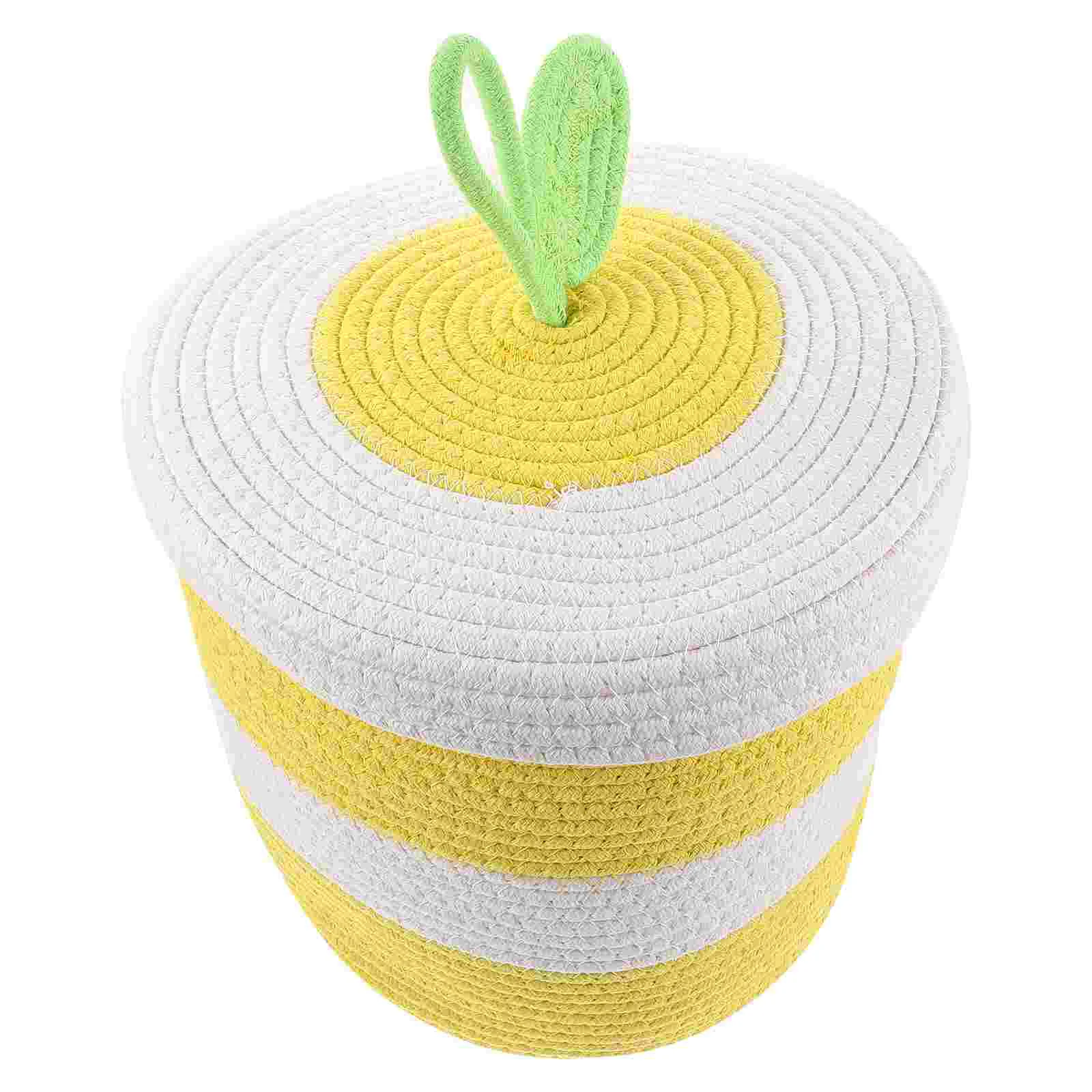 

Cotton Rope Woven Storage Basket Bedroom Sundries Baskets Household Snack Holder