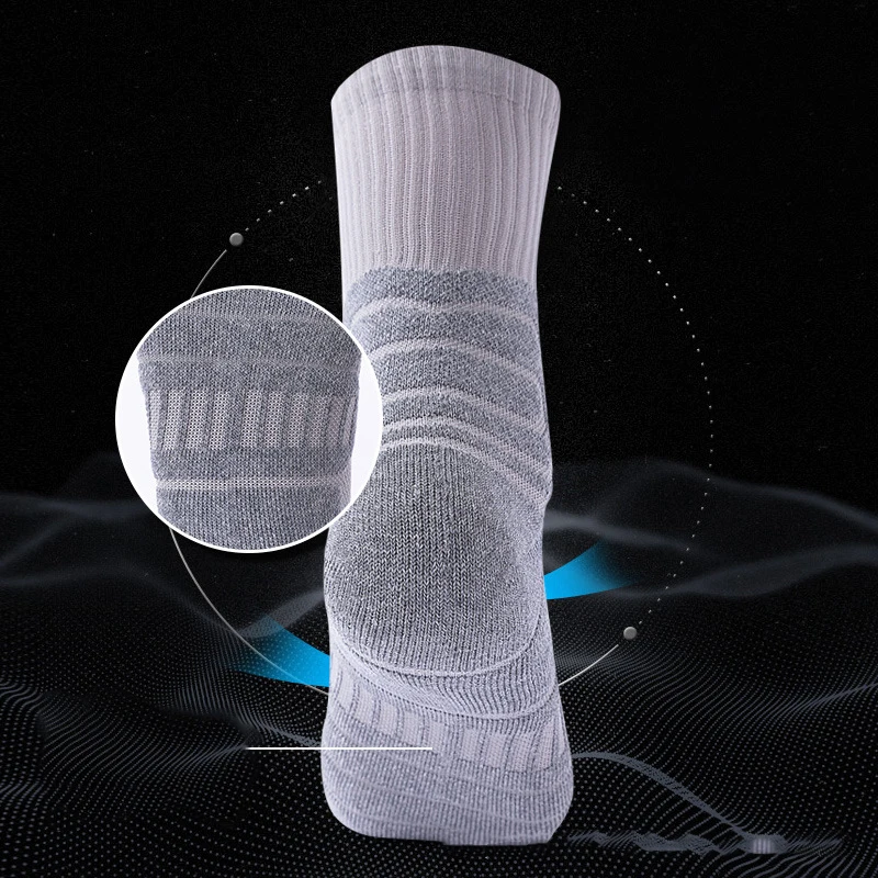 Men Elite Socks Trend Color Matching Long Tube Basketball Towel Bottom Sweat  High Tube Professional Sports Absorbing Breathable