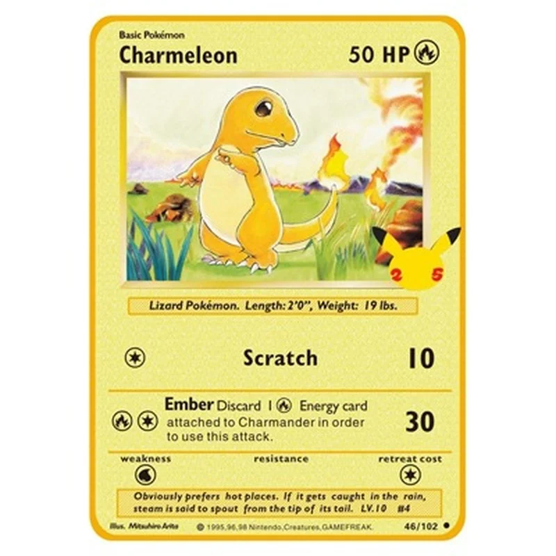 

Pokemon Tcg: 25Th Anime Anniversary celebrations Return Gold Card V Max Metal card Pikachu Charizard Battle Games Collection Toy