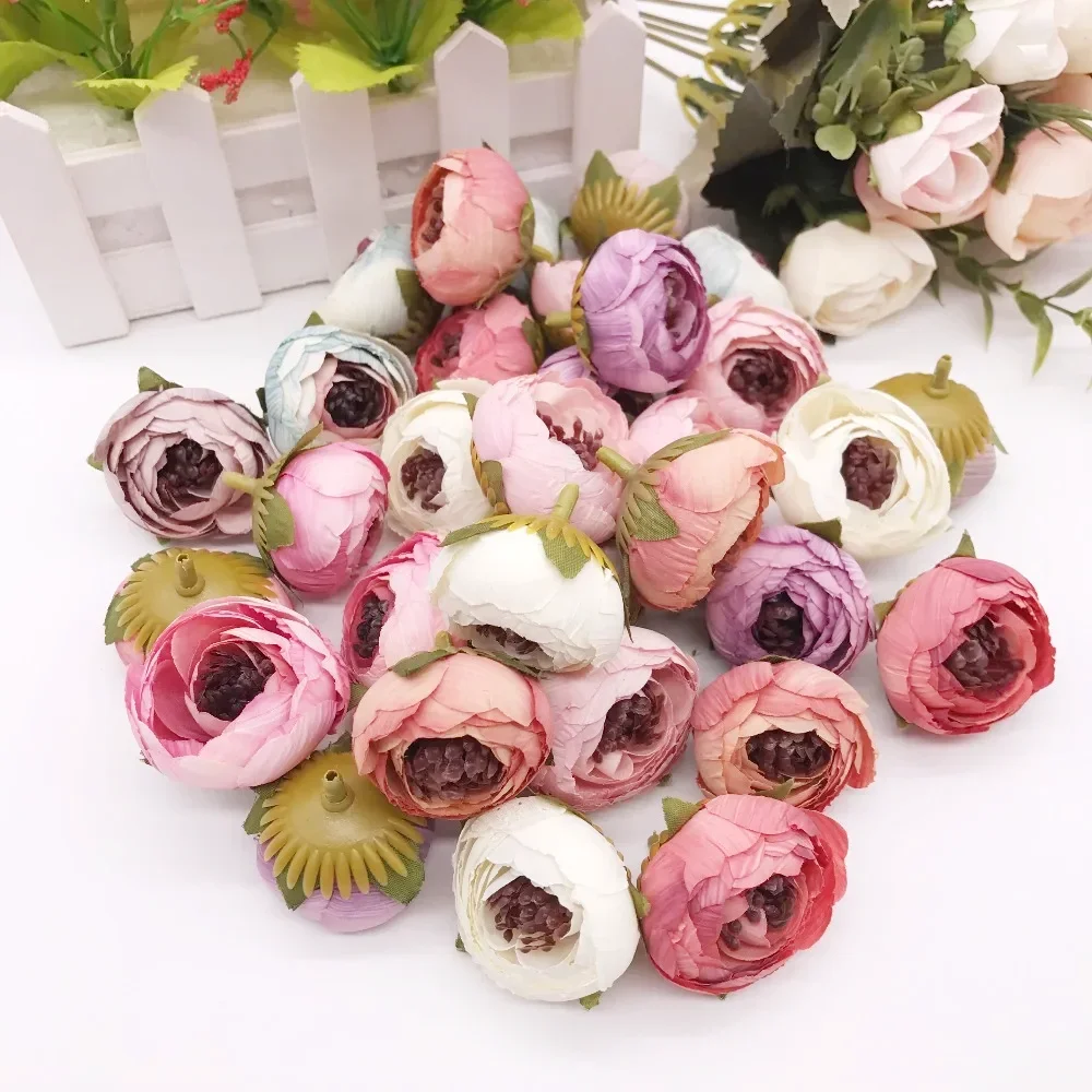 Искусственные розы и пионы, 10 шт.