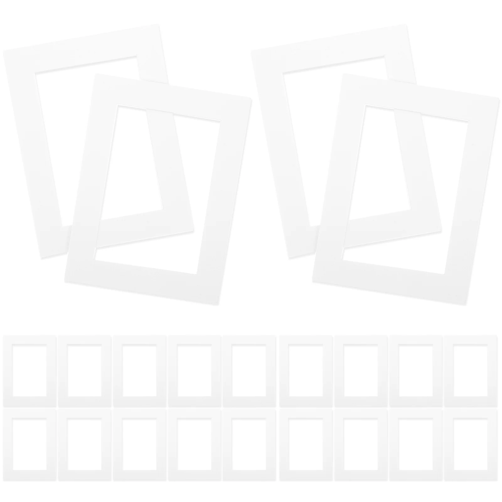 25 шт. картонная фоторамка белый коврик матовая фотография украшение шикарная