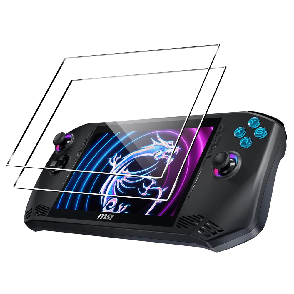 Комплект из 3 прозрачных стеклянных защитных пленок для экрана MSI Claw Gaming Handheld