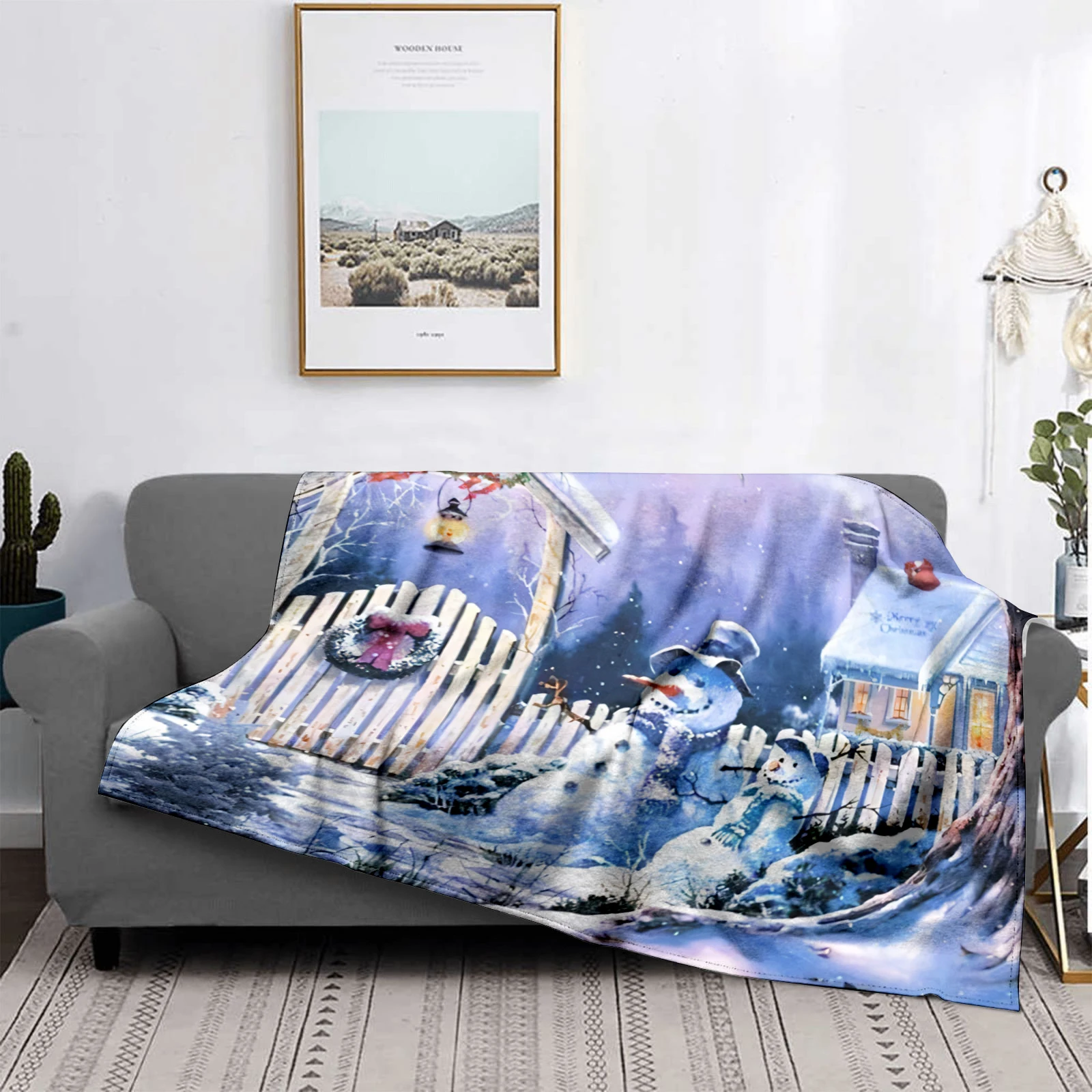 Домашнее украшение плюшевое одеяло для дивана красочное покрывало с животными