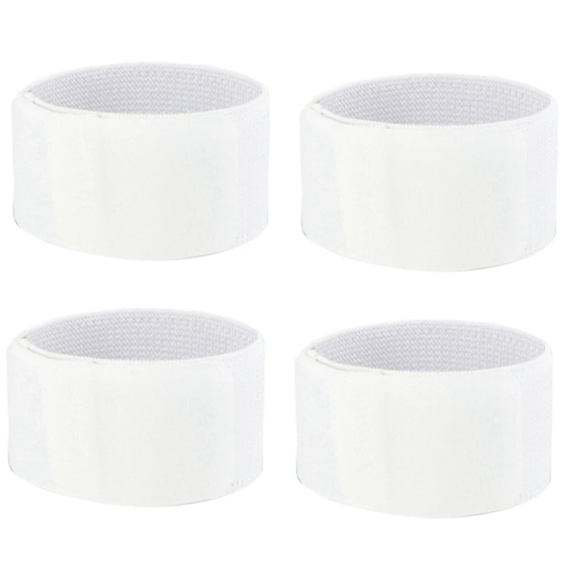 

2 Pair Soccer Shin Guard Stay Fixed Bandage Tape Shin Pads Prevent Drop Off Adjustable Elastic Sports Bandage,White