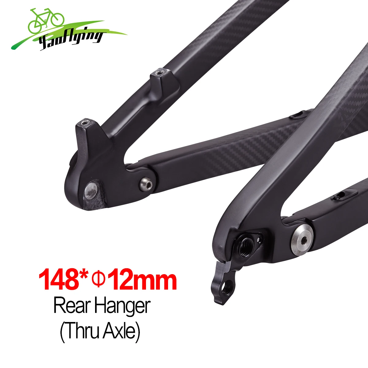 Фрейм для горного велосипеда Yaoflying Frame Carbon 29er с задней подвеской, внутренней проводкой кабелей и креплением дискового тормоза, в комплекте с вилкой.
