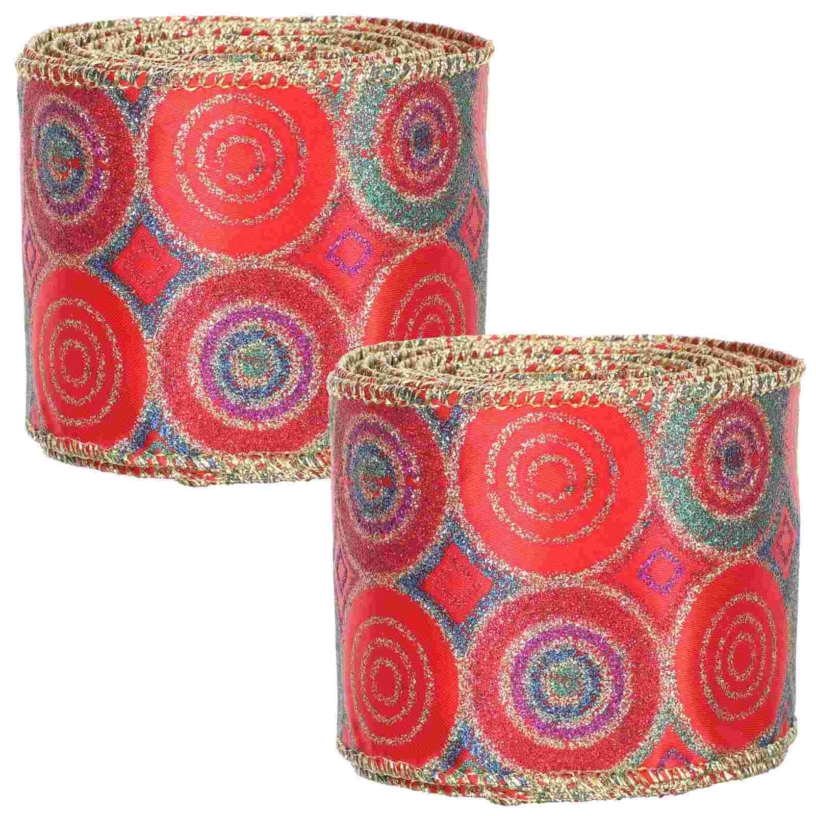 

Ribbon Christmasgift Wrapping Ribbons Tree Diy Crafts Holiday Party Bows Hair Decoration Packing Ornament Supplies Makingwreath