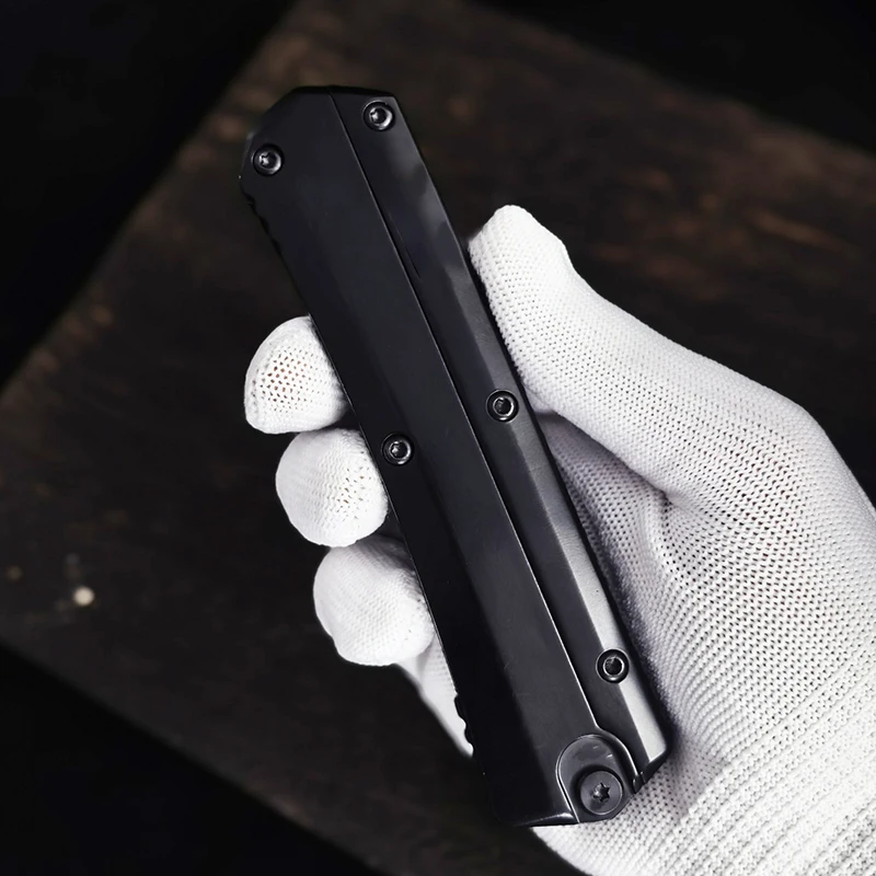 Фото Микро-инструмент EDC Glykon из дамасской стали с рукояткой из цинкового сплава и алюминия, складной портативный инструмент, технологичный нож, подарок для мужчин. №2