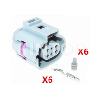 1 set 6 pins car egr valve waterproof wire connector for audi vw 1j0973713g 42121200 auto accessories