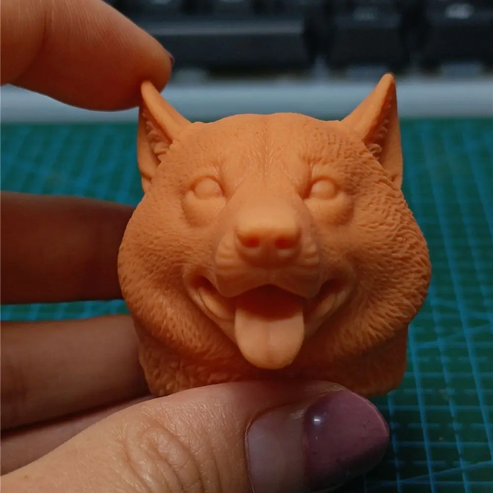 

Dolls Unpainted 1/6 Scale Husky Dog Head Sculpt Model For 12 inch Action Figure Dolls Painting Exercise No.085